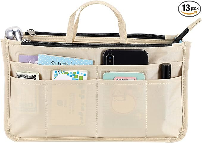 BTSKY Printing Handbag Organizers Inside Purse Insert