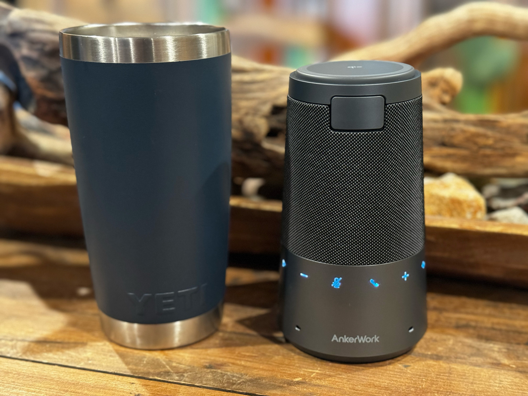 AnkerWork S600 speakerphone compared to Yeti