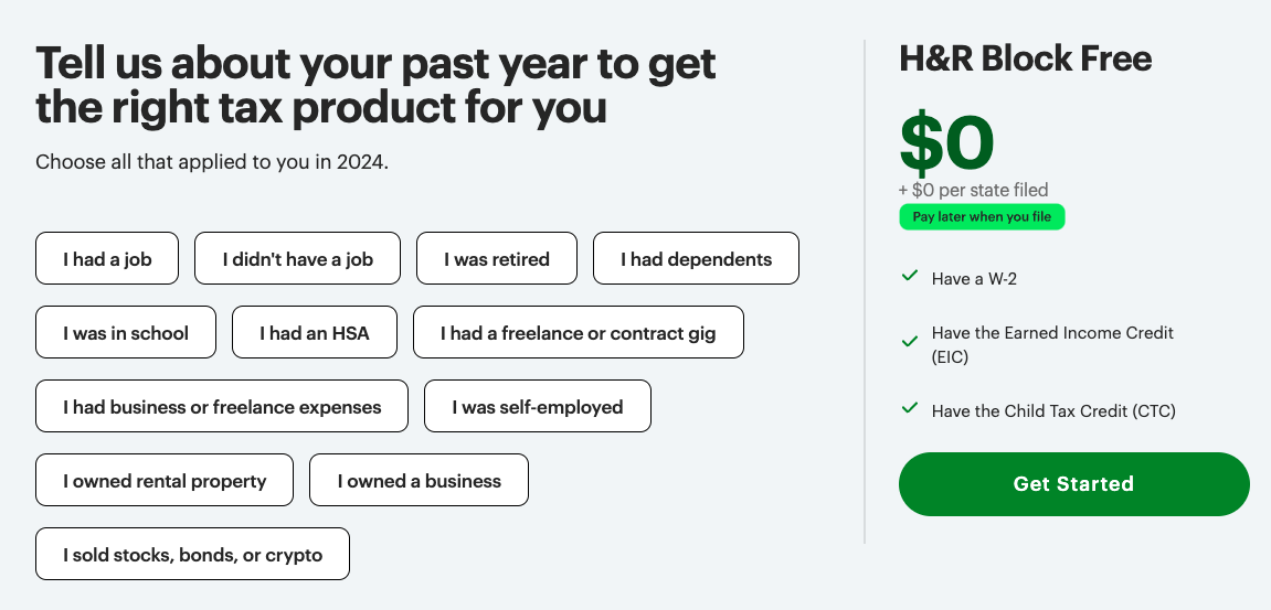 H&R Block Questions | Source: The College Investor