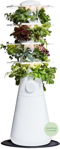 New! Lettuce Grow Farmstand Nook | 20 Plant Hydroponic System | Self-Watering Indoor Vertical Garden Planter Tower w/Pump, BPA-Free Food Grade | 4ft 7in | Made in USA…