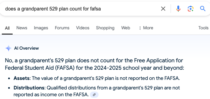 Does a Grandparent 529 Plan Count For FAFSA