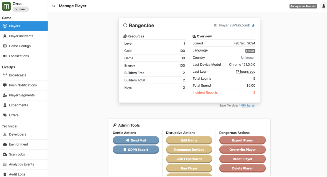 metaplay backend