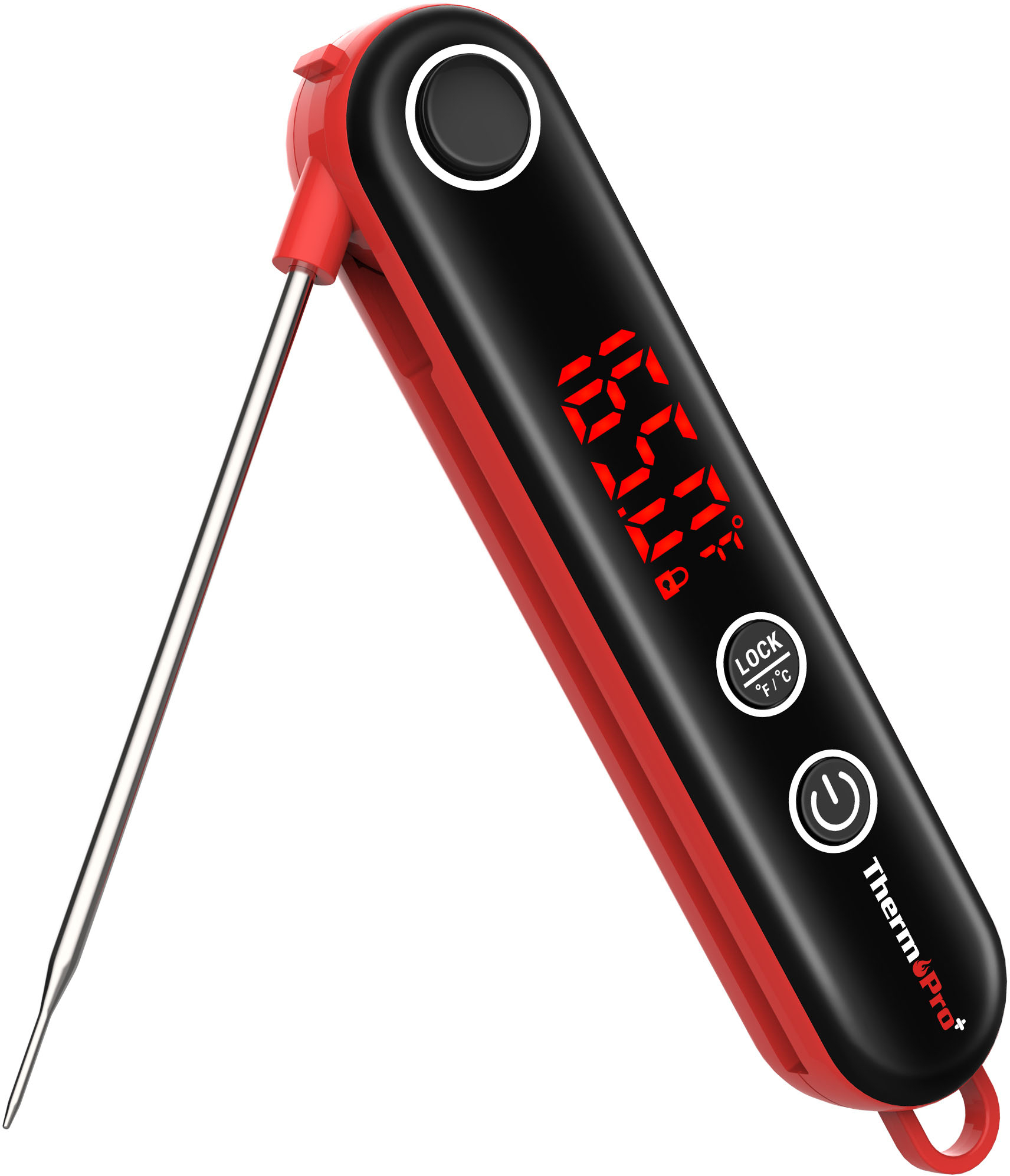 ThermoPro - Fast Digital Instant Read Meat Thermometer - Red