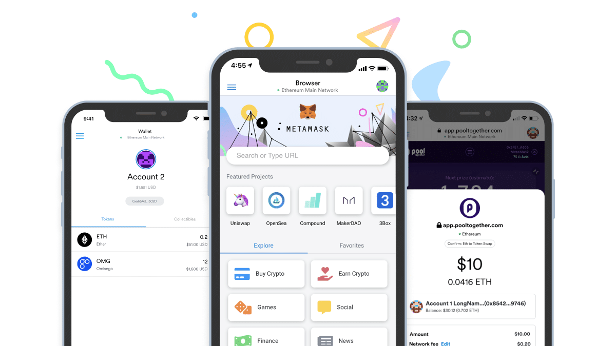 MetaMask mobile app interface