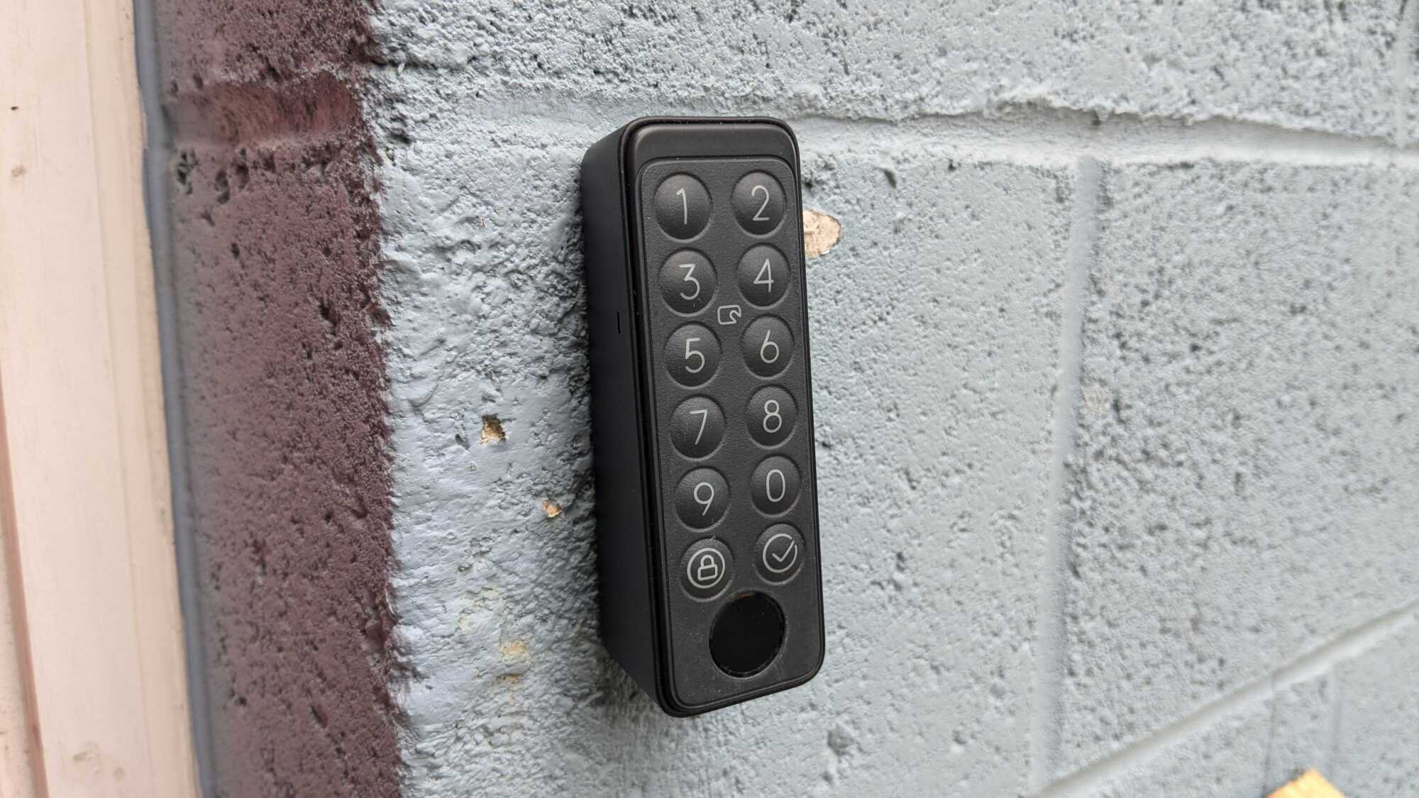 The keypad is the only part that stays outside.