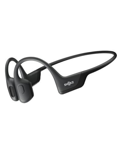 SHOKZ OpenRun Pro - Open-Ear Bluetooth Bone Conduction Sport Headphones - Sweat Resistant Wireless Earphones for Workouts and Running with Premium Deep Base - Built-in Mic, with Hair Band