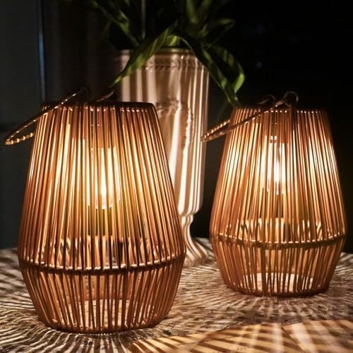 Solar Lanterns, KagoLing Solar Lanterns Outdoor Waterproof Solar Lights for Outside Hanging Solar Lights Outdoor Solar Lamp Lights Decoration for Garden,Yard,Patio,Porch,Trees,Lawn,Pathway, 2 Pack