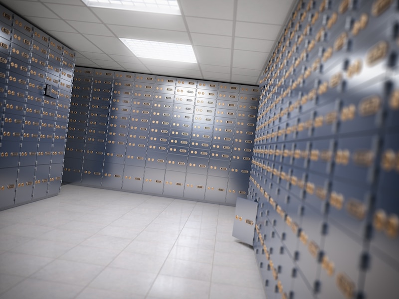 Safe Deposit Box Inside Bank | Source: Depositphotos